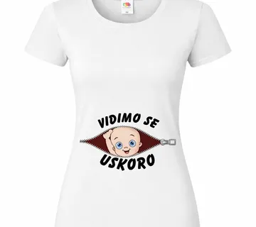 Majica za trudnice – Vidimo se uskoro (dječak) - cover