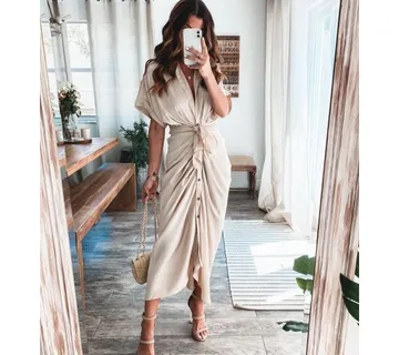 Haljina Esmeralda sa vezanjem oko struka - cover