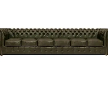 Chesterfield Garnitura Class Leather | 6-sjedišta | Moss Green - cover