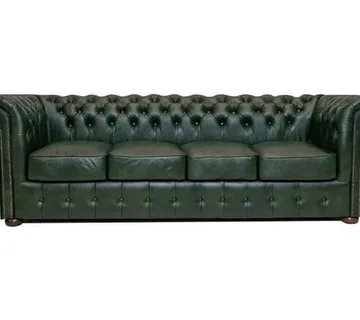 Chesterfield Garnitura Class Leather | 4-sjedišta | Cloudy Green - cover
