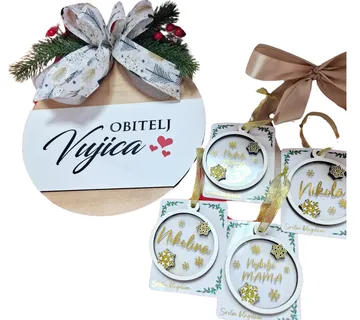 Perosnalizirani drveni ukras za vrata i kuglice - cover