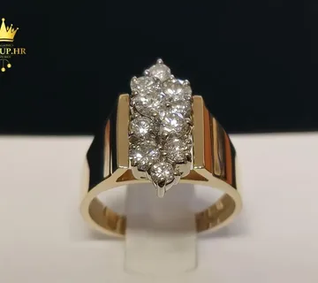 ZLATNI PRSTEN S DIJAMANTIMA 0,76ct / R1, RATE! - cover