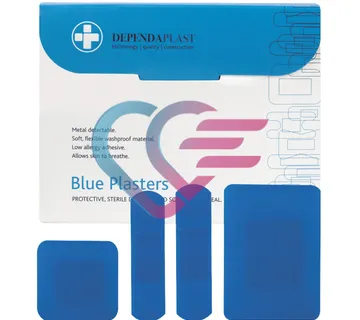 FLASTER DETEKTABILNI – DEPENDAPLAST, RAZNE VELIČINE, PLAVI, a’100 - cover