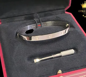 CARTIER LOVE BRACELET WHITE GOLD / R1, RATE !! - cover