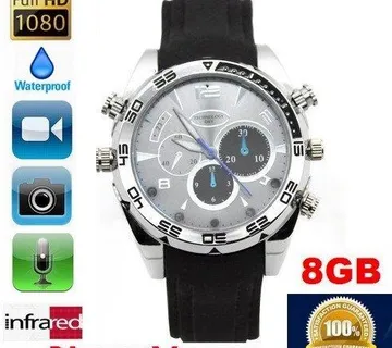 8GB HD1080 kamera u satu, vodonepropusna, noćno snimanje - cover