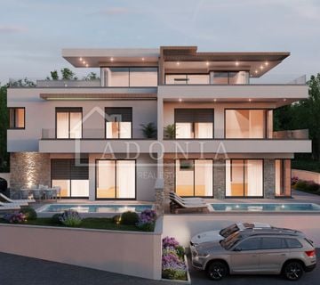 Moderni duplex s bazenom u novogradnji, samo 350m od plaže - Sovlje, Tribunj - cover