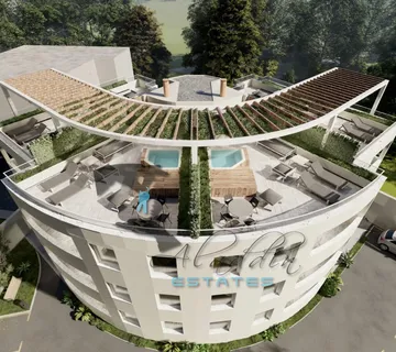 Žaborić, moderan stan s krovnom terasom i pogledom na more, 91 m2 - Šibenik
