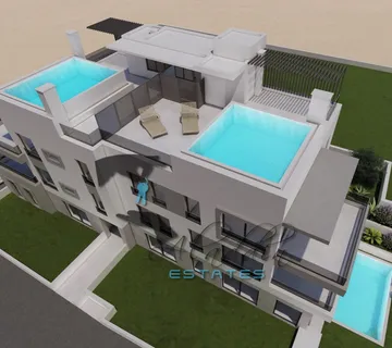 Okrug Gornji, vrhunski penthouse stan, krovna terasa s bazenom, 107 m2 - Okrug Gornji, Okrug