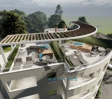 Žaborić, moderni stanovi s krovnom terasom i pogledom na more, 65 m2 - Šibenik