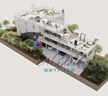 Bilice, izvrsno zemljište drugi red do mora s građevinskim projektom za 4 stana, 952 m2 - Šibenik