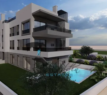 Okrug Gornji, vrhunski stan u novogradnji s bazenom, suteren, 111 m2 - Okrug Gornji, Okrug