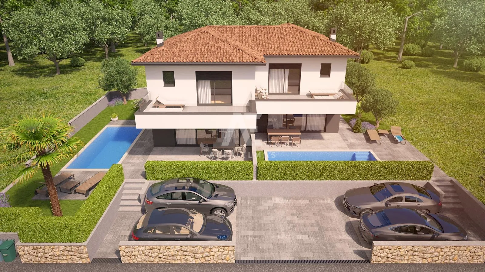 Malniska, moderna dvojna kuća s bazenom! ID 650 - cover