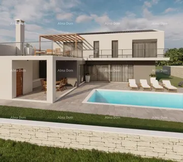 Građevinsko zemljište Građevinsko zemljište s projektom vile s bazenom, Rebići.