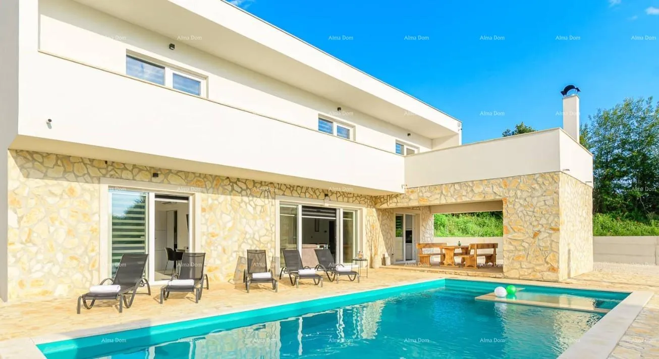 Kuća Prodaje se prekrasna i moderna villa sa bazenom u malom istarskom selu - cover