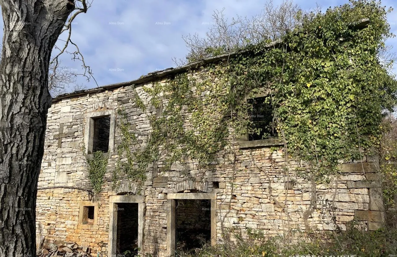 Kamena kuća Prodaja - kamena istraska kuća za renovaciju s velikim zemljištem, Oprtalj! - cover