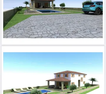 Građevinsko zemljište Blizina Barbana! Parcela s projektom za kuću!