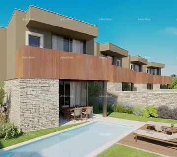 Kuća Bale. Moderna kuća u nizu s bazenom, 148,56 m² - cover