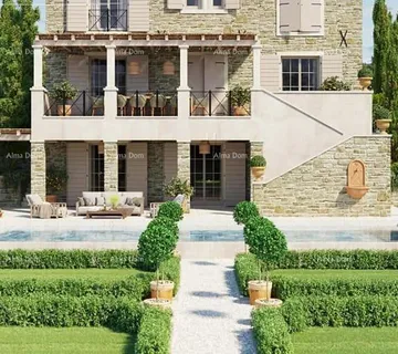 Građevinsko zemljište Motovun – Građevinsko zemljište 1.965 m² s projektom vile i pogledom na prirodu