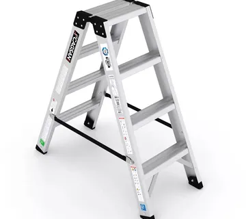 Aluminijske ljestve dvostrane - 2x4 gazišta - CAGSAN - Stari Mikanovci