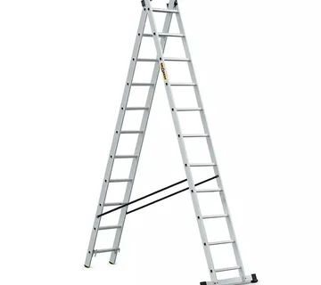 Aluminijske ljestve profesionalne dvodijelne - 11 gazišta - Stari Mikanovci