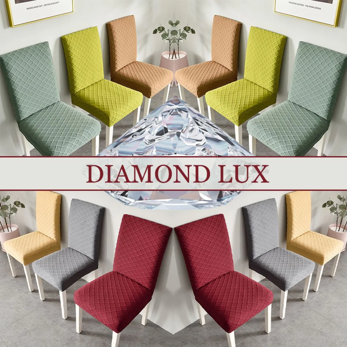 Diamond Lux - Rastezljive navlake za stolice Novi ekskluzivni model - cover