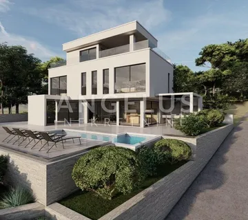 Brač, Milna -pametna kuća u izgradnji sa pogledom na more - cover