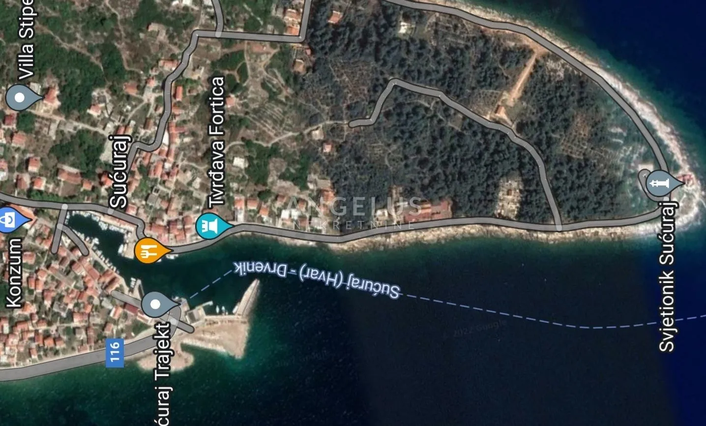 Hvar, Sućuraj - građevno zemljište, drugi red do mora, 1760 m2 - cover