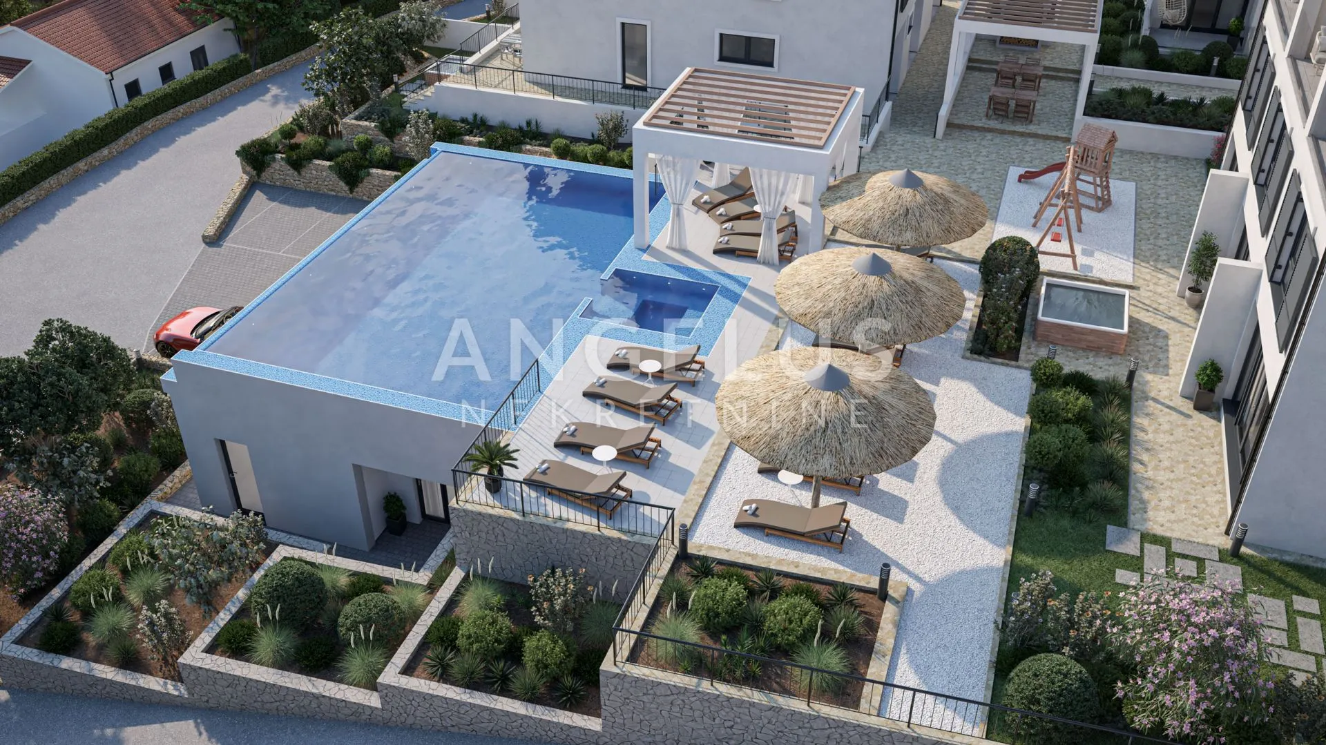 Brač, Milna - stan sa pogledom na more, bazen i parking, PRODAJA - cover