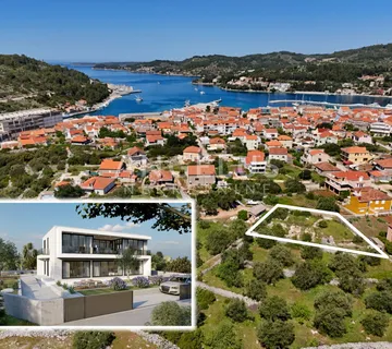 Korčula, Vela Luka, građevno zemljište s dozvolom - 786 m2 - PRILIKA! - cover