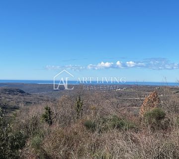 ISTRA, GROŽNJAN, okolica - prelijepo građevinsko zemljište s otvorenim panoramskim pogledom na more - cover