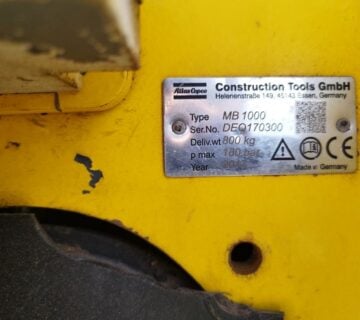 Atlas Copco MB 1000 **2017god.** - cover