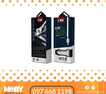 Auto punjač Emy MY115 + iPhone kabel FAST CHARGE - cover