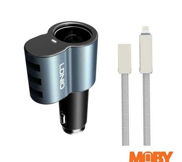 Auto punjač Ldnio CM12 3USB+USB KABEL IPHONE 5/6/7/8 - cover