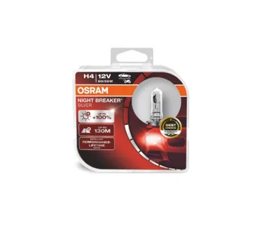 Žarulja H4 12V/60/55W P43T +100% night silver duo box - Prelog