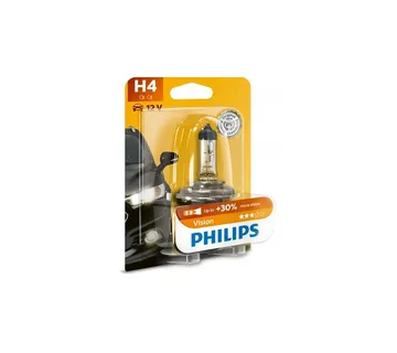 Philips žarulja H4 12V/60/55W P43T-38 +30% Vision 1kom Blister - Prelog