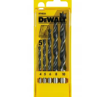 Dewalt set svrdla za drvo 4, 5, 6, 8, 10mm - Prelog