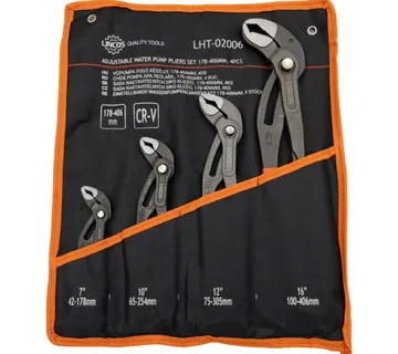 Set kliješta za cijevi, papagajke - od 178 do 400 mm - 4 dijela - Prelog