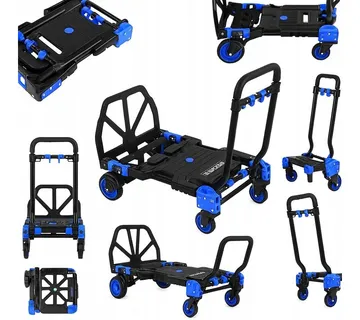 Protuklizna sklopiva kolica 2U1 s transportnom platformom, 150 kg - Prelog