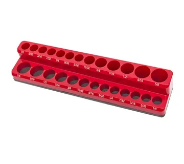 Magnetski držač nasadnih ključeva za 26 komada 1/4" INCH, crveni - Prelog