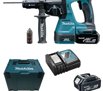 Makita aku udarna bušilica/čekić, Li-Ion 18V LXT, 2x5Ah baterije - Prelog