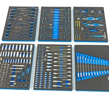 Plavi set od 245 komada premium alata, 6 uložaka - Prelog