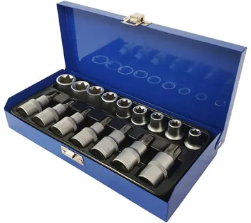 E-Torx nasadni ključ i Torx set bitova 1/2", 17 komada - Prelog