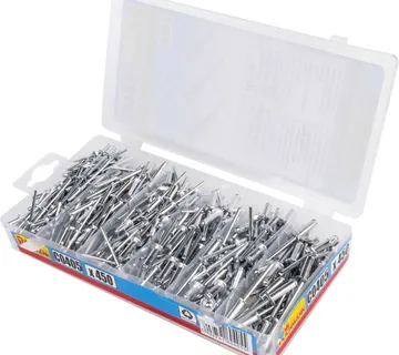 Set od 450 komada aluminijskih slijepih zakovica u različitim veličina - Prelog