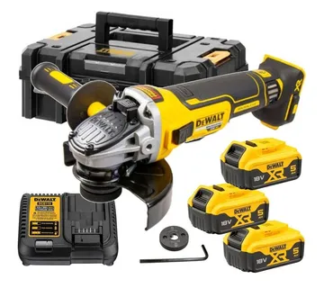 DeWalt kutna brusilica, 125 mm, 18V , 3 kom 5,0Ah baterija , kofer TST - Prelog