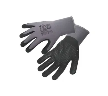 Zaštitne rukavice s nitrilnim premazom od mikropjene sive/crne veličin - Prelog
