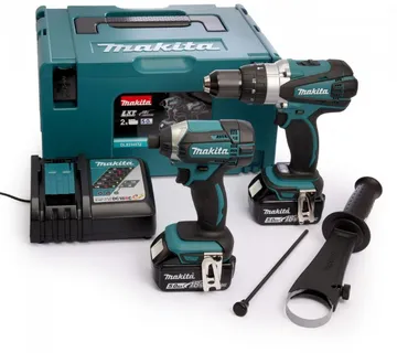 Makita DLX2145TJ 18V Li-Ion aku udarna bušilica (DHP458) i udarni odvi - Prelog