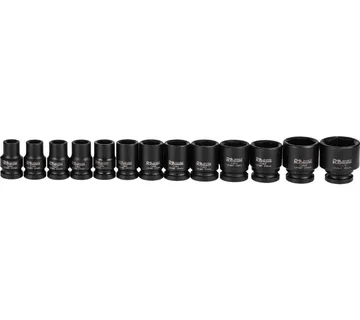 Set udarnih kratkih nasadnih ključeva od 10 do 30 mm, 1/2" - Prelog