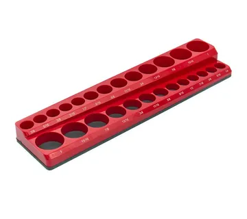 Magnetski držač nasadnih ključeva za 26 komada 1/2" INCH, crveni - Prelog