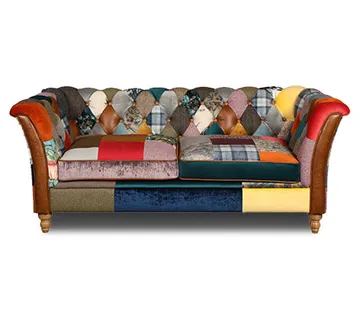 Chesterfield Rain Lily Harlequin Patchwork 2-Sjedišta Dvosjed - cover