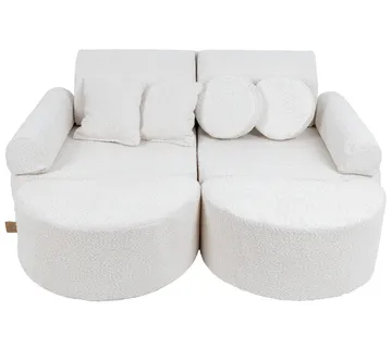 Srednja modularna sofa za djecu - Boucle White Plus - cover